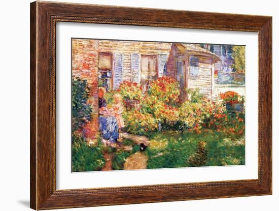 A Fishing Hut in Gloucester-Childe Hassam-Framed Art Print