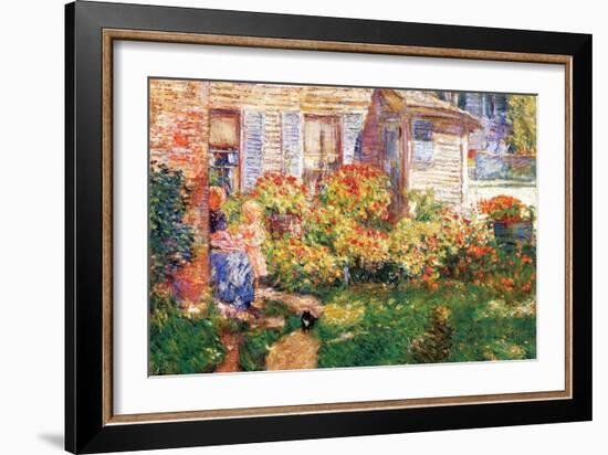 A Fishing Hut in Gloucester-Childe Hassam-Framed Art Print