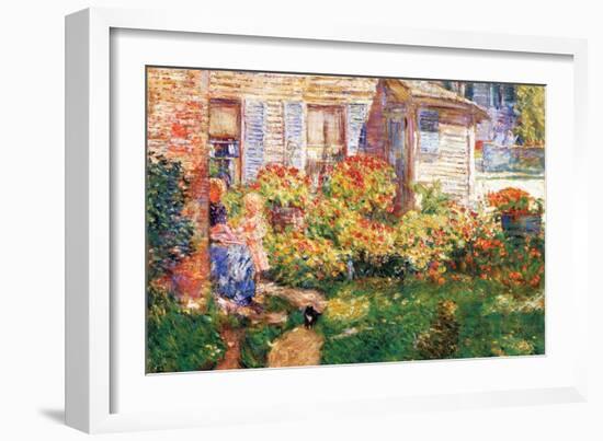 A Fishing Hut in Gloucester-Childe Hassam-Framed Art Print