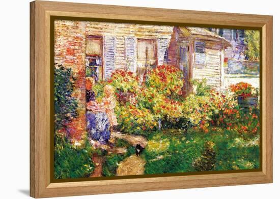 A Fishing Hut In Gloucester-Childe Hassam-Framed Stretched Canvas