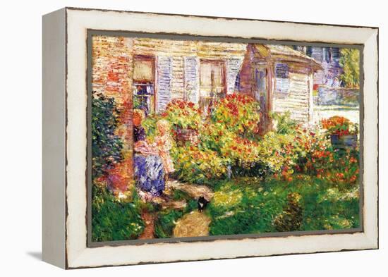 A Fishing Hut In Gloucester-Childe Hassam-Framed Stretched Canvas