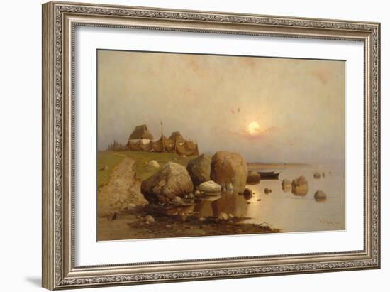 A Fishing Village, 1892-Juli Julievich Klever-Framed Giclee Print