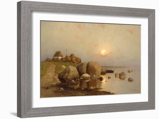 A Fishing Village, 1892-Juli Julievich Klever-Framed Giclee Print