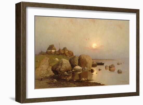 A Fishing Village, 1892-Juli Julievich Klever-Framed Giclee Print