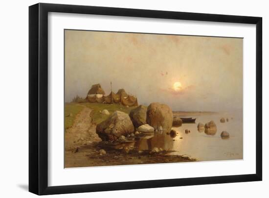 A Fishing Village, 1892-Juli Julievich Klever-Framed Giclee Print