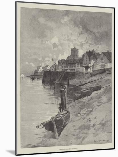 A Fishing Village in Brittany-Charles Auguste Loye-Mounted Giclee Print