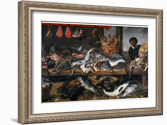 A Fishmonger's Shop, 17th Century-Frans Snyders-Framed Giclee Print