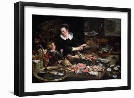 A Fishmonger's Shop, C1616-1618-Frans Snyders-Framed Giclee Print