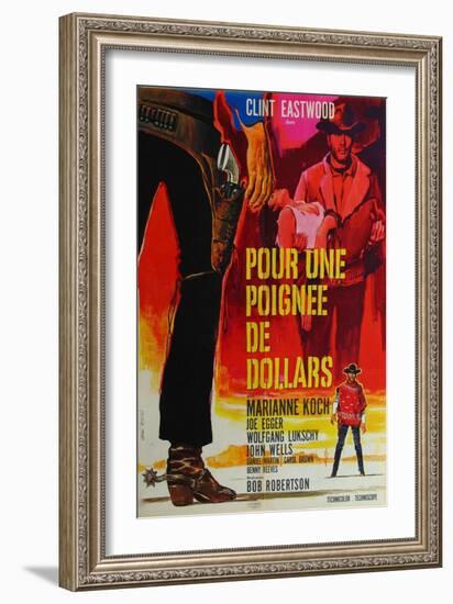 A Fistful of Dollars, French Movie Poster, 1964-null-Framed Art Print