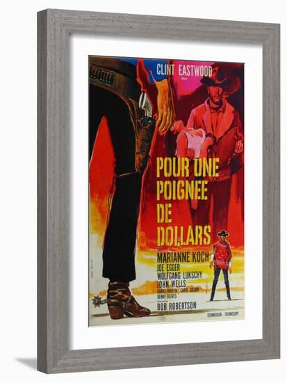 A Fistful of Dollars, French Movie Poster, 1964-null-Framed Art Print