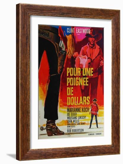 A Fistful of Dollars, French Movie Poster, 1964--Framed Art Print