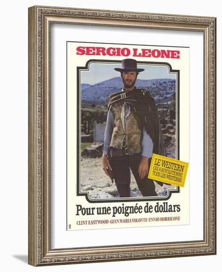 A Fistful of Dollars, French Movie Poster, 1964-null-Framed Art Print