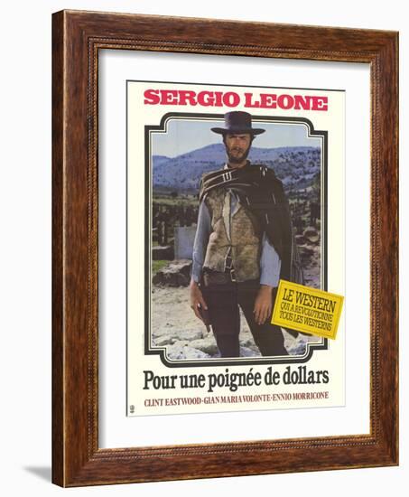 A Fistful of Dollars, French Movie Poster, 1964-null-Framed Art Print