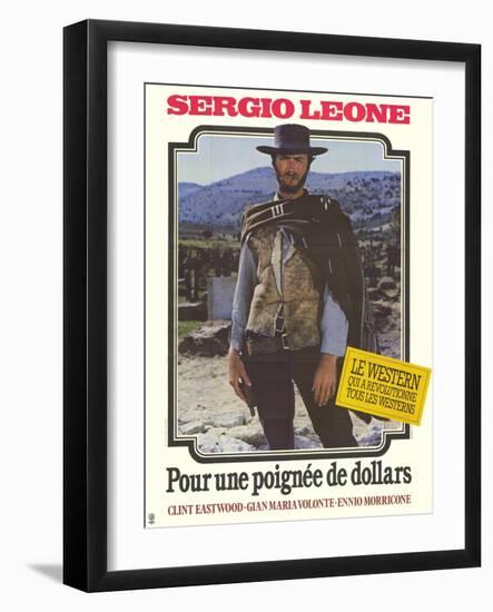 A Fistful of Dollars, French Movie Poster, 1964-null-Framed Art Print