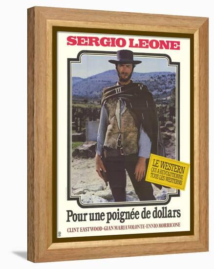 A Fistful of Dollars, French Movie Poster, 1964-null-Framed Stretched Canvas