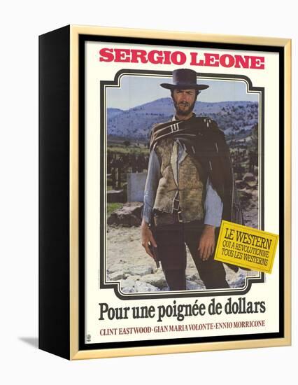 A Fistful of Dollars, French Movie Poster, 1964-null-Framed Stretched Canvas