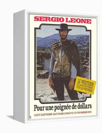 A Fistful of Dollars, French Movie Poster, 1964-null-Framed Stretched Canvas