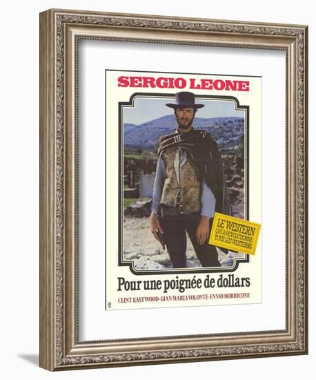 A Fistful of Dollars, French Movie Poster, 1964-null-Framed Premium Giclee Print