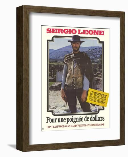 A Fistful of Dollars, French Movie Poster, 1964-null-Framed Premium Giclee Print