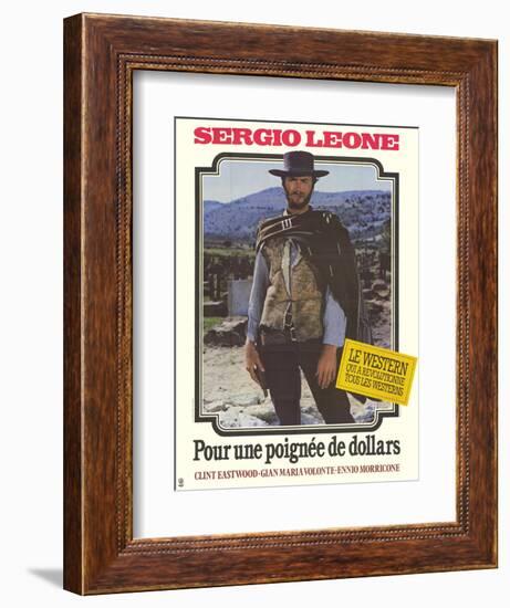 A Fistful of Dollars, French Movie Poster, 1964-null-Framed Premium Giclee Print