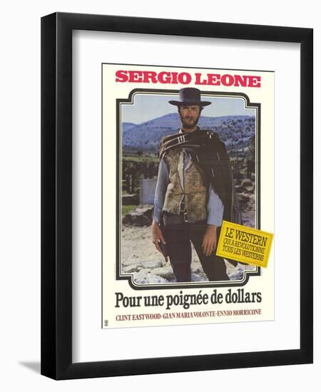 A Fistful of Dollars, French Movie Poster, 1964-null-Framed Premium Giclee Print