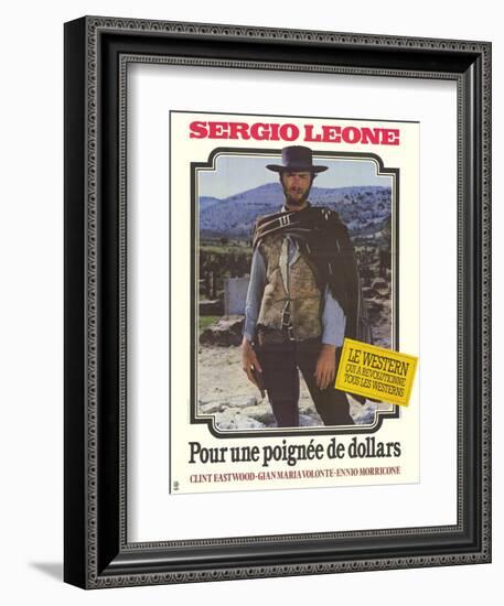 A Fistful of Dollars, French Movie Poster, 1964-null-Framed Premium Giclee Print