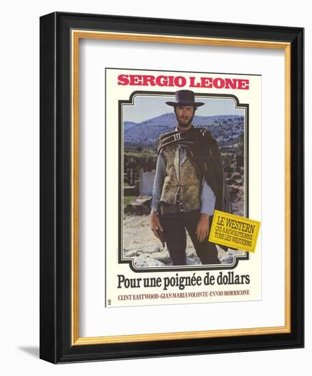 A Fistful of Dollars, French Movie Poster, 1964-null-Framed Premium Giclee Print