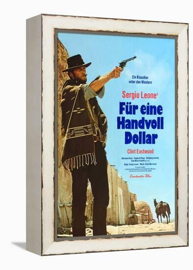 A Fistful of Dollars, German Movie Poster, 1964-null-Framed Stretched Canvas