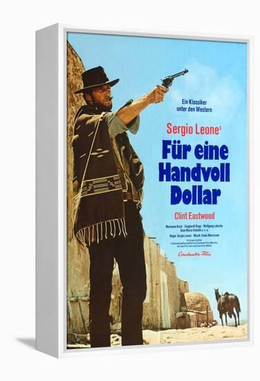 A Fistful of Dollars, German Movie Poster, 1964-null-Framed Stretched Canvas