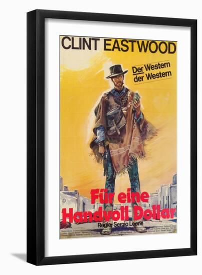 A Fistful of Dollars, German Movie Poster, 1964-null-Framed Art Print