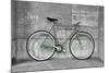A Fixed-Gear Bicycle (Also Called Fixie) In Black And White With A Green Chain-Dutourdumonde-Mounted Art Print