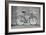 A Fixed-Gear Bicycle (Also Called Fixie) In Black And White With A Green Chain-Dutourdumonde-Framed Art Print