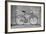 A Fixed-Gear Bicycle (Or Fixie) In Black And White With A Pink Chain-Dutourdumonde-Framed Art Print