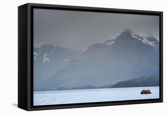A fjord in the Darwin Mountain range, Alberto de Agostini National Park, Tierra del Fuego, Chilean -Alex Robinson-Framed Premier Image Canvas