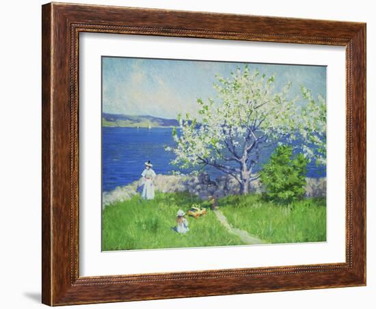 A Fjord Near Oslo, Summer 1892-Paul Fischer-Framed Giclee Print