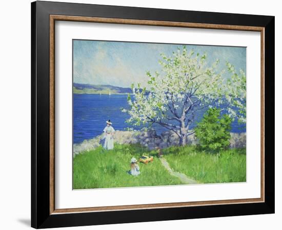 A Fjord Near Oslo, Summer 1892-Paul Fischer-Framed Giclee Print