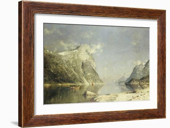 A Fjord Scene-Adelsteen Normann-Framed Giclee Print