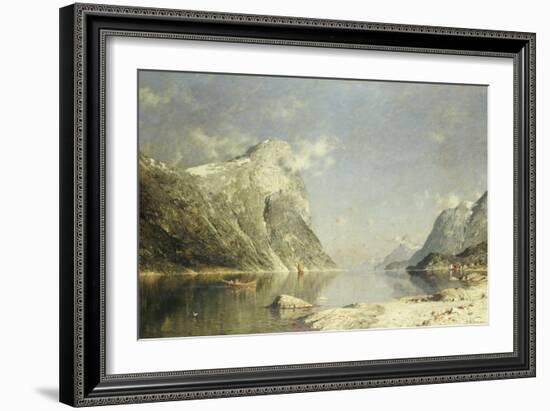 A Fjord Scene-Adelsteen Normann-Framed Giclee Print