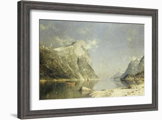 A Fjord Scene-Adelsteen Normann-Framed Giclee Print