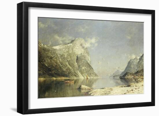 A Fjord Scene-Adelsteen Normann-Framed Giclee Print