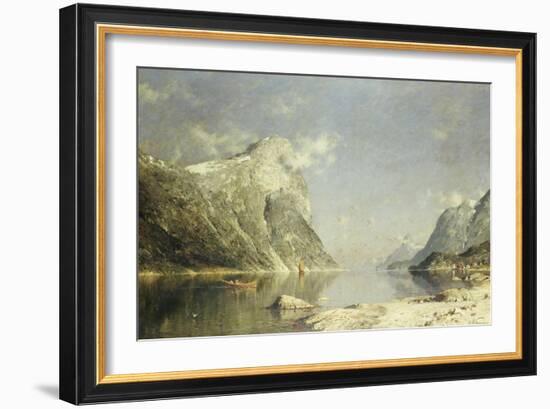 A Fjord Scene-Adelsteen Normann-Framed Giclee Print