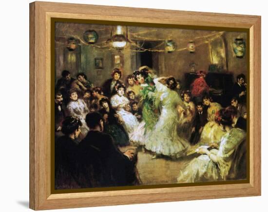 A Flamenco Party at Home, 1908-Francis Luis Mora-Framed Premier Image Canvas