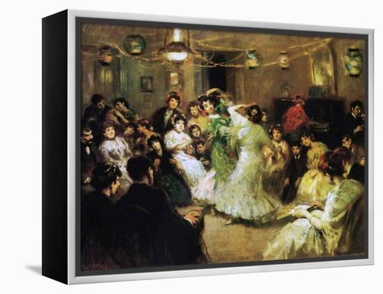 A Flamenco Party at Home, 1908-Francis Luis Mora-Framed Premier Image Canvas