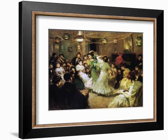 A Flamenco Party at Home, 1908-Francis Luis Mora-Framed Giclee Print