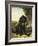 A Flat-Coated Retriever by a Tree-Henriette Ronner-Knip-Framed Giclee Print