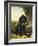 A Flat-Coated Retriever by a Tree-Henriette Ronner-Knip-Framed Giclee Print