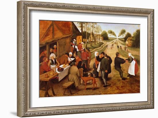 A Flemish Kermesse-Pieter Brueghel the Younger-Framed Giclee Print