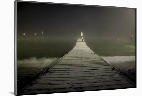 A Floating Dock Extends into the Freezing Fog Upon the Puget Sound of West Seattle, Washington-Dan Holz-Mounted Photographic Print