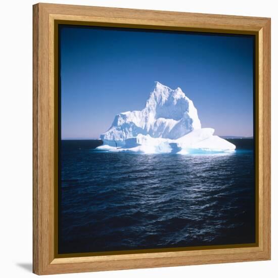 A Floating Iceberg in Disko Bay at Qeqertarsuaq (Godhavn), Greenland-null-Framed Premier Image Canvas