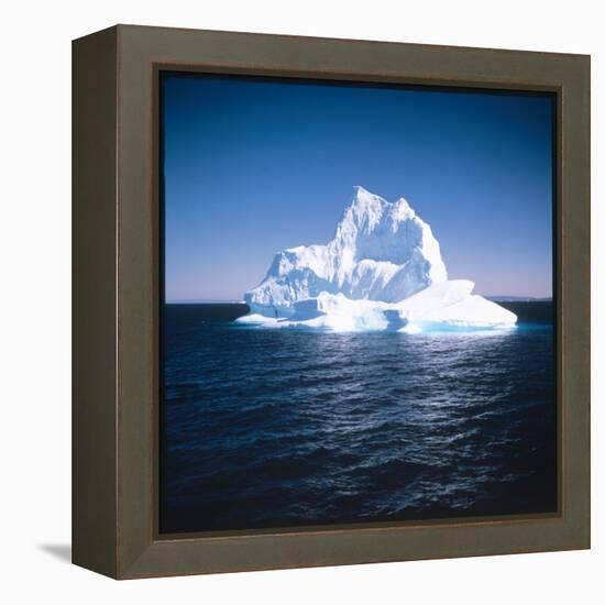 A Floating Iceberg in Disko Bay at Qeqertarsuaq (Godhavn), Greenland-null-Framed Premier Image Canvas